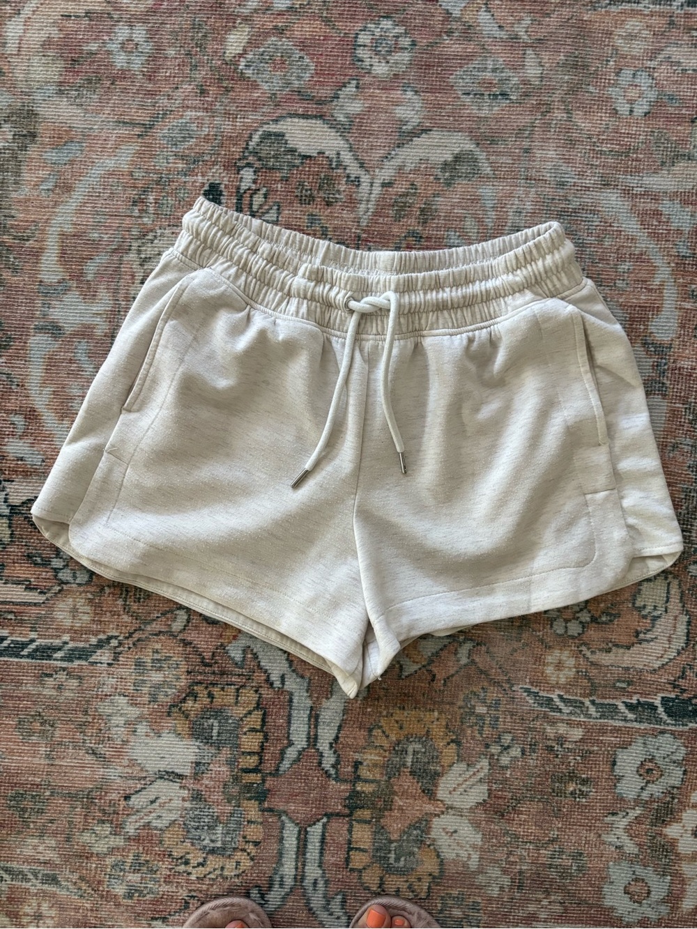 Yogalicious Women's Cream Cozy Drawstring Lounge Shorts